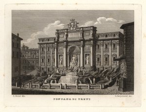 Vista da Fonte de Trevi, Fonte de Trevi, Roma de Unbekannt