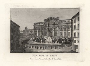 Vista da Fonte de Trevi, Fonte de Trevi, Roma de Unbekannt