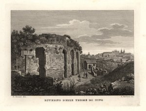 Vista exterior das Termas de Titus, Thermae Titi, Terme di Tito de Unbekannt