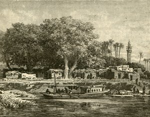 Vista no delta do Nilo, 1890. de Unbekannt