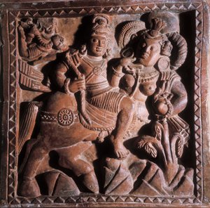 Vikrama, terracota em baixo relevo, séc. 5-6 de Unbekannt