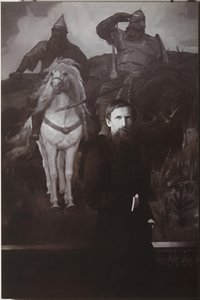 Viktor Vasnetsov antes de sua pintura Bogatyrs de Unbekannt