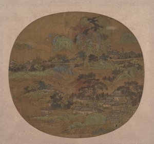 Aldeia e templos em Jiangnan, início do século XV. de Unbekannt