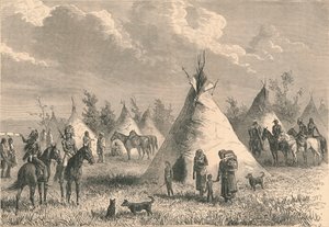 Aldeia dos índios da pradaria, século c19 de Unbekannt
