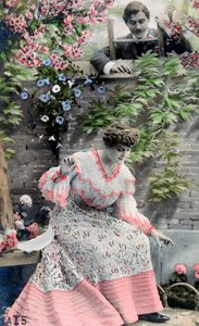 Cartão francês do vintage, c1900 de Unbekannt