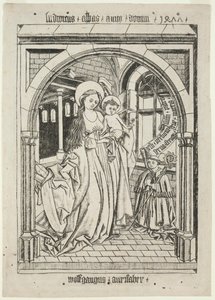 Virgem e Criança, Abade Ludwig Kneeling, 1400. de Unbekannt