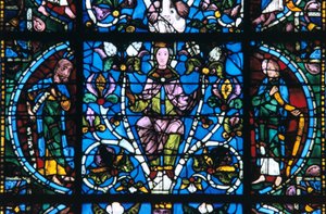 Virgem e Profetas, vitral, Catedral de Chartres, França, 1194-1260 de Unbekannt