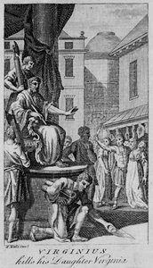 Virgínio mata sua filha Virgínia, em meados do século XVIII. de Unbekannt