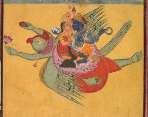 Vishnu e Lakshmi em Garuda, c. 1750 de Unbekannt