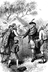 Visita de James Oglethorpe à colônia das montanhas, Geórgia, c1730s c1880 de Unbekannt