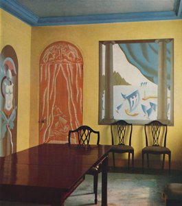 Decorações de parede em um apartamento em Portman Court, 1933. de Unbekannt