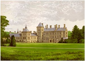 Walton Hall, Warwickshire, casa do Barão Mordaunt, c1880 de Unbekannt