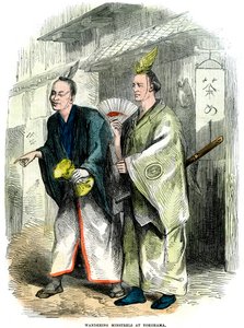 Menestréis errantes em Yokohama, Japão, 1864 de Unbekannt