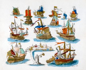 Navios de guerra, século XVIII de Unbekannt