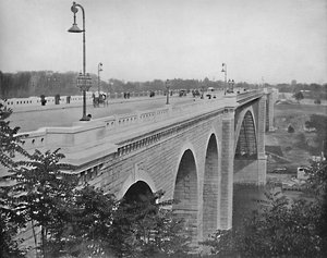 Ponte de Washington, Harlem River, Nova Iorque, c1897. de Unbekannt