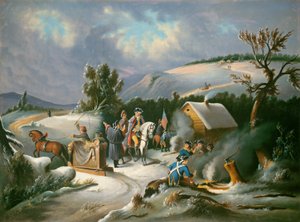Washington em Valley Forge, meados do século XIX. de Unbekannt