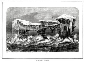 Icebergs desgastados por ondas, 1877 de Unbekannt
