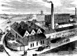 Fábrica química de Webbs, Diglis, Worcestershire, c1860 de Unbekannt