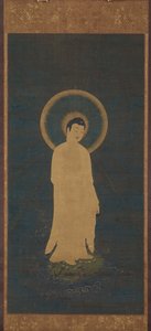 Descida de boas-vindas de Amida Buddha Raigo, cerca de 12701333. de Unbekannt