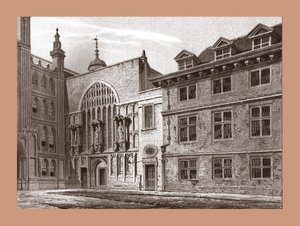 Frente oeste da capela de Guildhall, 1886 de Unbekannt