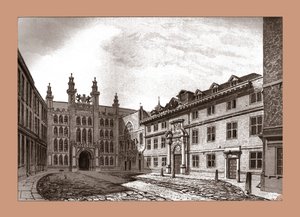 Vista oeste da capela de Guildhall e Blackwell Hall, 1886 de Unbekannt