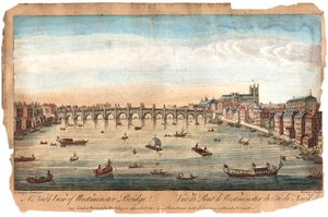 Westminster Bridge, Londres, 1753 de Unbekannt