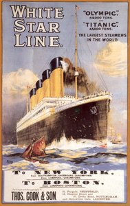Linha de estrela branca. Titanic e Olímpico, c. 1911 de Unbekannt