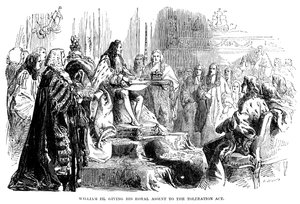 William III dando seu consentimento real à Lei da Tolerância de Unbekannt