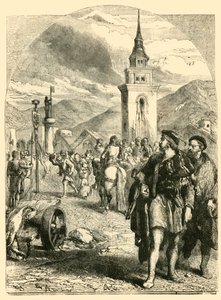 William Tell no mercado de Altdorf, 1890. de Unbekannt