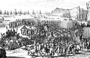 Guilherme de Orange desembarcando com seu exército em Torbay, Devon, 5 de novembro de 1688 de Unbekannt