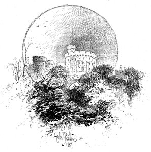 Castelo de Windsor do jardim de Deans, 1887, 1900 de Unbekannt