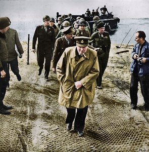 Winston Churchill do outro lado do Reno. Para fora na Alemanha! Para a vitória !, 1945 de Unbekannt