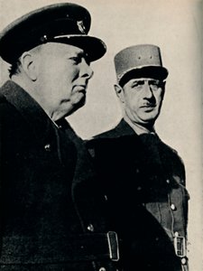 Winston Churchill e General De Gaulle, junho de 1940, 1945. de Unbekannt