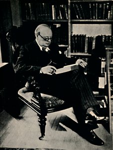 Winston Spencer Churchill em Sua Biblioteca, 1945. de Unbekannt