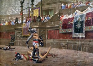 Com o polegar virado, Pollice Verso, 1872 de Unbekannt