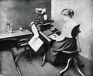 Operadora no teclado de monótipo, 1917 de Unbekannt