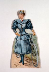 Mulher de vestido de ciclismo, americano, c1900 de Unbekannt