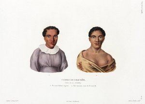 Mulheres do Taiti nas Ilhas da Sociedade de Unbekannt
