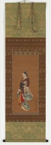 Yujo em pé, período Edo, século XVIII-XIX. de Unbekannt