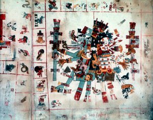 Forma zoomórfica do Codex Borgianus, Mixtec, México pré-colombiano, c1400 de Unbekannt
