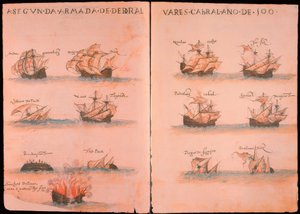 Frota portuguesa sob Cabral 1500 de Unbekannt