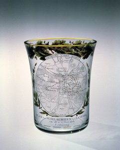 Copo soprado, manchado e esmaltado decorado por Samuel Mohn, 1813-14 de Unbekannt Unbekannt
