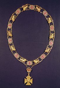 Colar de Honra, ouro e esmalte, apresentado ao Duque de Wellington (1769-1852), por Jorge IV, c.1825