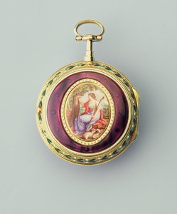 Relógio de cilindro consular revestido de ouro e esmalte, por Thomas Grignion e filho, 1777