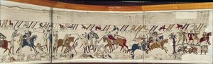 Rei Harold é morto e os ingleses viram em fuga, Bayeux Tapestry de Unbekannt Unbekannt