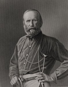 Retrato de Giuseppe Garibaldi (1807-82) gravado por William Holl (1807-71) de uma fotografia, pub. de William Mackenzie de Unbekannt Unbekannt
