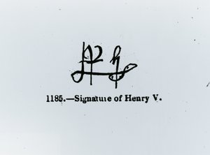 Assinatura de Henry V (1387-1422) de Unbekannt Unbekannt