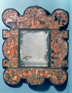 Moldura de espelho de palha, 1670-80