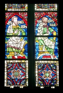 Os profetas Methuselah e Jareth da janela do transepto sul, século XII de Unbekannt Unbekannt