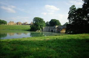 Vista, de, a, lago, palácio blenheim, oxfordshire de Unbekannt Unbekannt